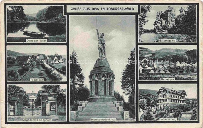 Teutoburgerwald Hermannsdenkmal Donoper Teich Hiddesen Jagschloss Lopshorn Exter