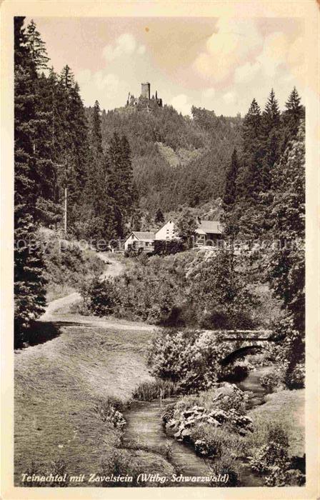 Bad Teinach-Zavelstein BW Panorama Teinachtal mit Burgruine Zavelstein