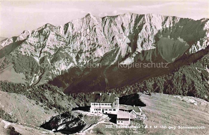 Rotwandhaus 1765m Schliersee Bayern Berghaus Blick gegen Sonnwendjoch Rofangebir