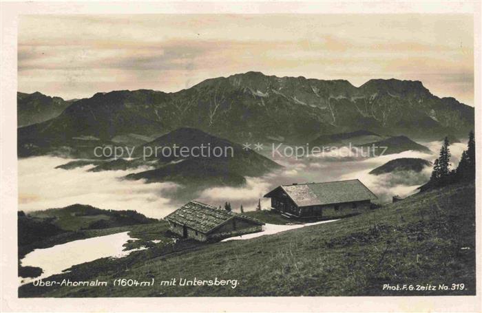 BERCHTESGADEN Bayern Ober-Ahornalm Blick gegen Untersberg Berchtesgadener Alpen