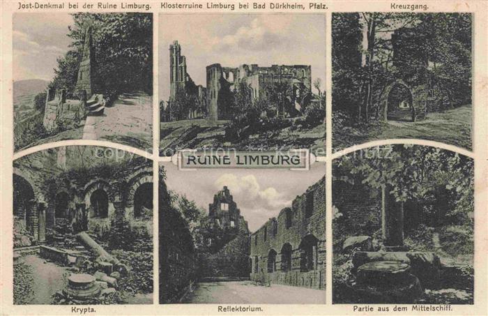 BAD DueRKHEIM Klosterruine Limburg Jost-Denkmal Kreuzgang Krypta Reflektorium Pa