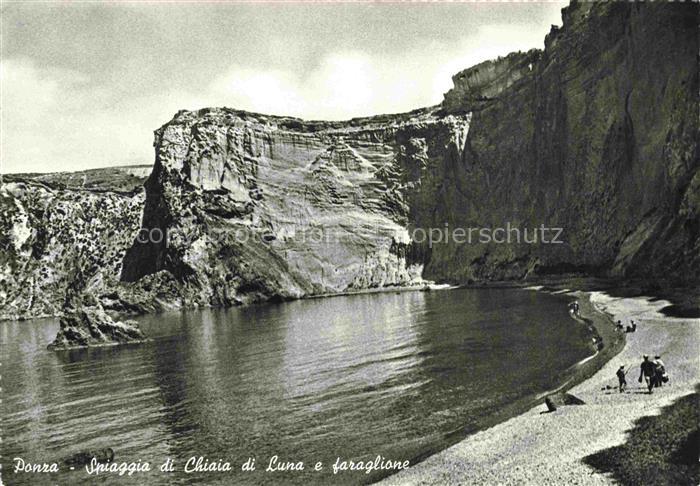 Ponza Latina Lazio IT Spiaggia di Chiaia di Luna e faraglione