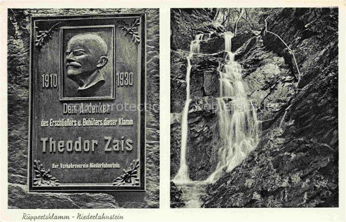 Niederlahnstein Lahnstein Rheinland-Pfalz Ruppertsklamm Gedenktafel Theodor Zais