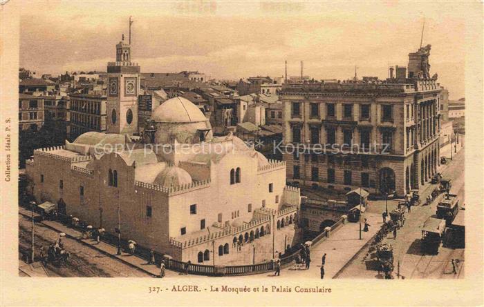 ALGER  Algerie La Mosque et le Palais Consulaire