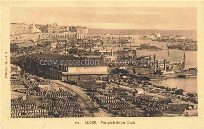 ALGER  Algerie Vue generale des Quais