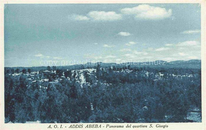 Addis Abeba Addis Ababa Ethopia Panorama del quartiere San Giorgio