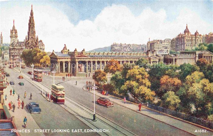 EDINBURGH  SCOTLAND UK Princes Street Looking East