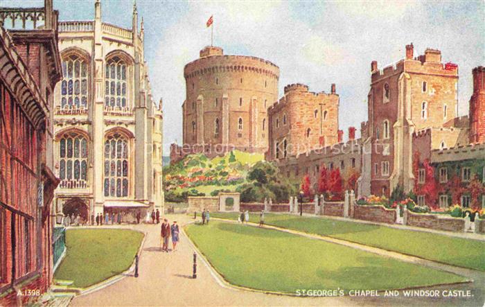 Windsor  Castle London UK and St Georges Chapel