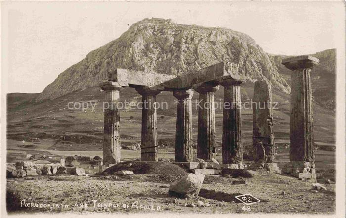Acrocorinth Akrokorinth Corinth Corinthe Korinth Korinthia Greece and Temple of