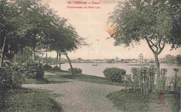 Tonkin Region Hanoi Vietnam Promenade du Petit Lac