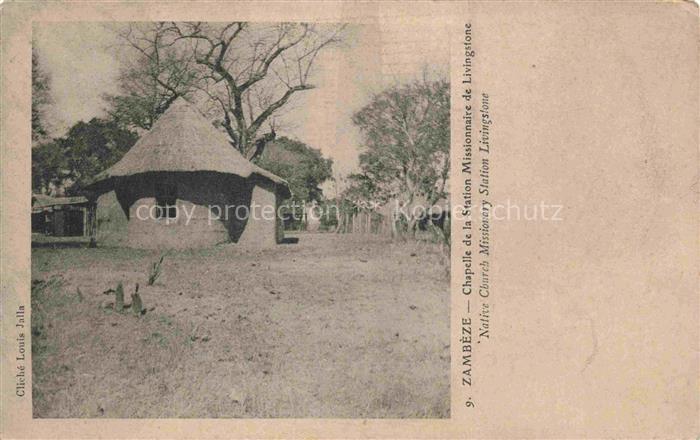 Zambeze Mocambique Chapelle de la Station Missionnaire de Livingstone