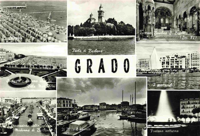 GRADO Gorizia IT Spiaggia Isola di Barbana Interno Basilica S Eufenia Fontana da