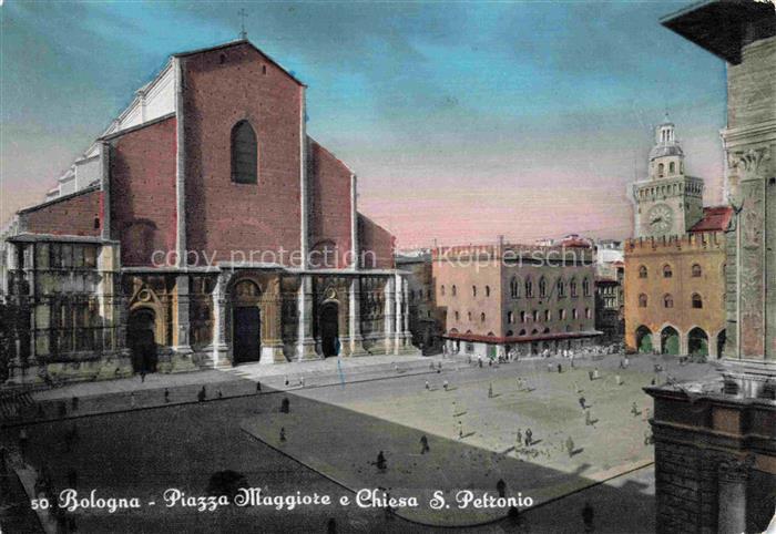 BOLOGNA IT Piazza Maggiore e Chiesa San Petronio