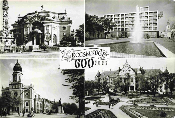 KECSKEMET Ketschkemet HU Palast Nagytemplom Fontaene Park
