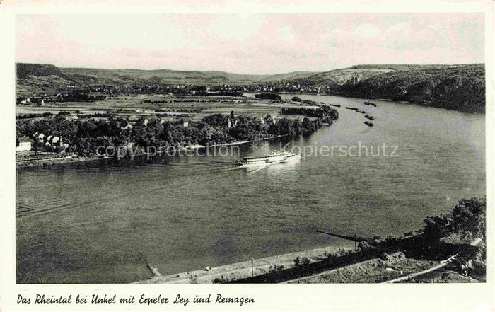 Unkel Rhein Panorama Rheintal mit Erpeler Ley und Remagen