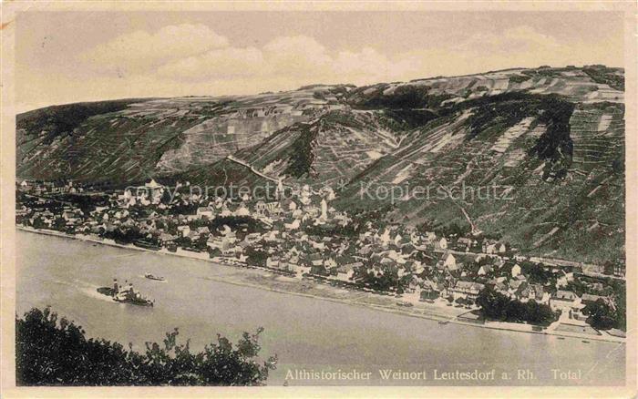 Leutesdorf Rhein Neuwied Rheinland-Pfalz Panorama althistorischer Weinort
