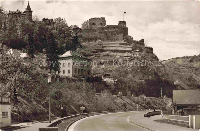 St Goar Rhein Jugendherberge mit Burg Rheinfels