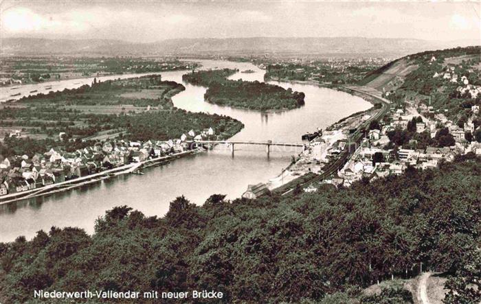 Niederwerth Mayen-Koblenz Rheinland-Pfalz Panorama Vallendar neue Rheinbruecke