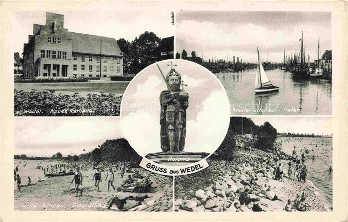 Wedel Pinneberg HAMBURG Neues Rathaus Hafen Schulau Rolandstatue Strandbad