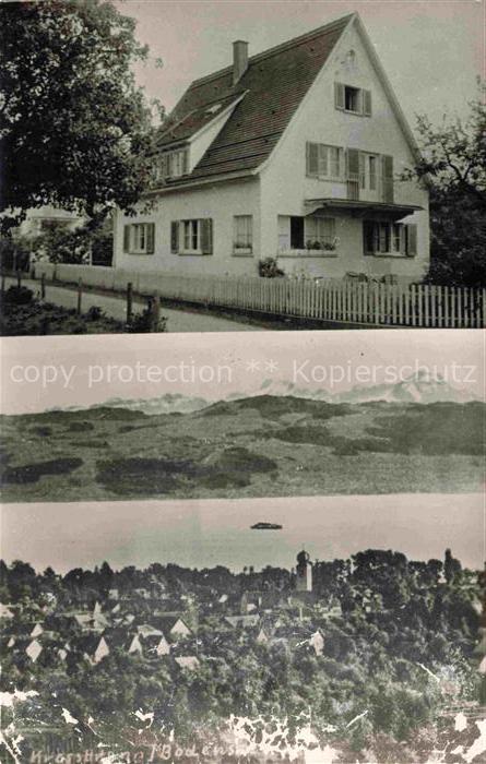 Kressbronn Bodensee BW Wohnhaus Stadtpanorama Alpenblick Luftaufnahme