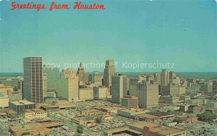 HOUSTON Texas USA Aerial view of downtown
