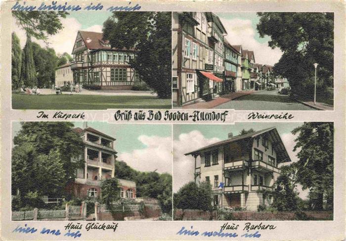 BAD SOODEN-ALLENDORF Kurpark Kurhaus Restaurant Weinreihe Haus Glueckauf Haus Ba