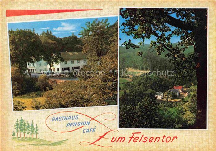 BAD SCHWALBACH Gasthaus Pension Café zum Felsentor Ansicht vom Waldrand aus