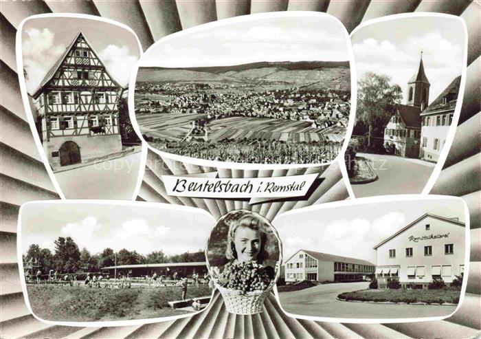 Beutelsbach Weinstadt STUTTGART BW Panorama Motive Ortszentrum Fachwerkhaus Kirc
