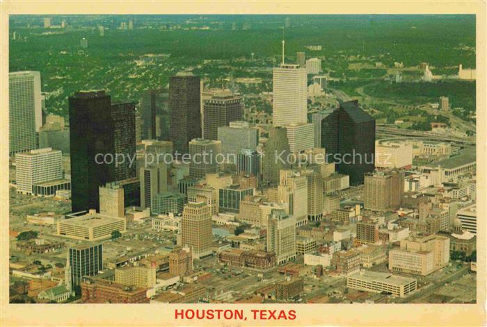 HOUSTON Texas USA Aerial view of the Skyline