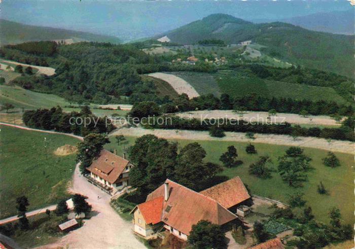 Zell am Harmersbach BW Hoehengasthof Nillhof Fliegeraufnahme