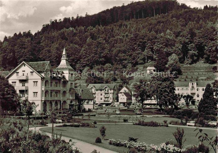 Herrenalb BAD HERRENALB BW Moenchs Parkhotel Blick vom Kurgarten zum Hotel