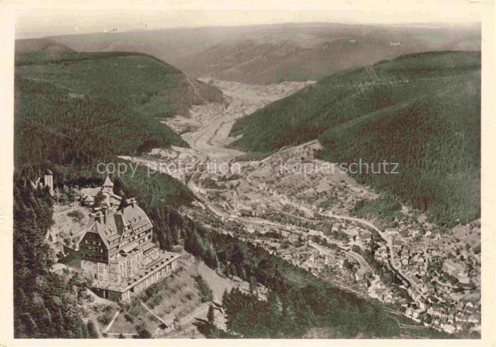 BAD WILDBAD  Schwarzwald BW Sommerberghotel Fliegeraufnahme