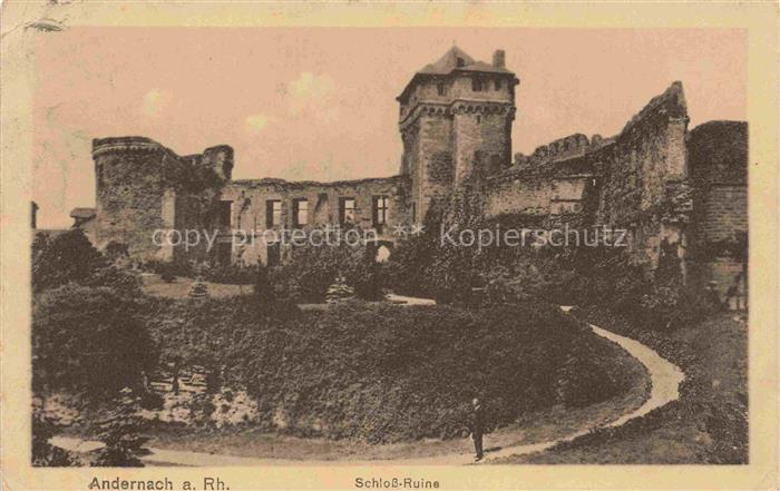 Andernach Rhein Rheinland-Pfalz Schlossruine