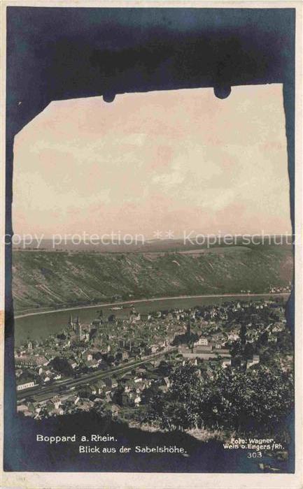 Boppard Rhein Rheinland-Pfalz Panorama Blick aus der Sabelshoehe