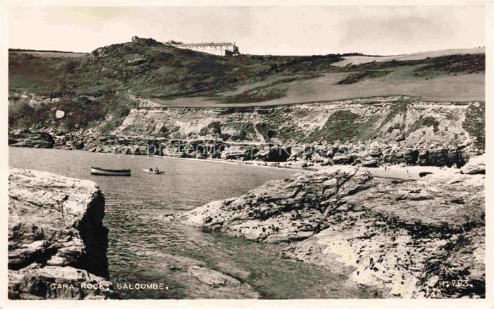 Salcombe South Hams Devon UK Panorama Blick zum Gara Rock Hotel