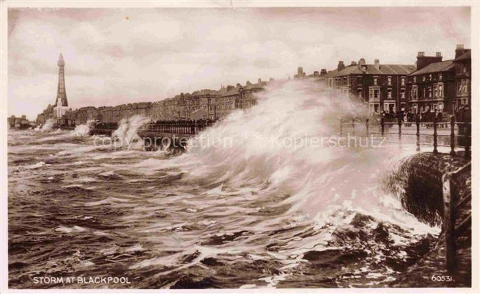 BLACKPOOL  UK Stormy day Brandung