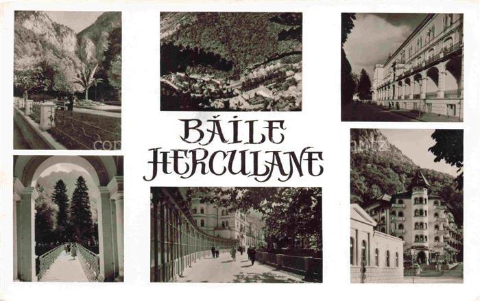 Baile Herculane RO Teilansichten Arkaden Luftaufnahme