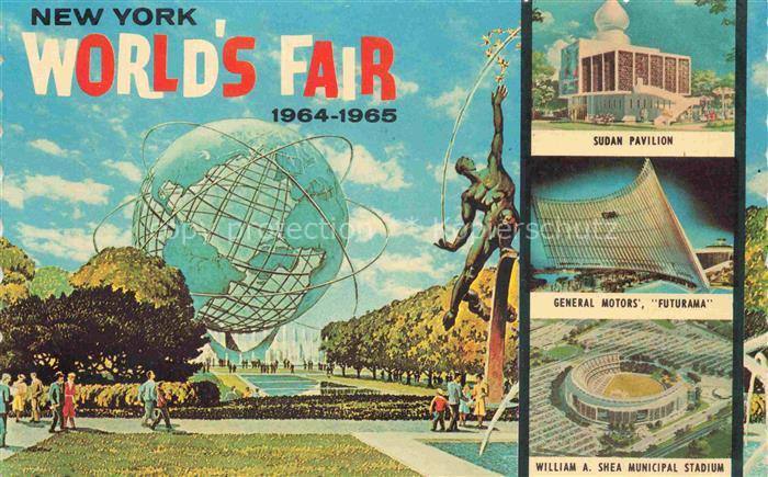 NEW YORK City USA New York World's Fair 1964-1965 Unisphere Sudan Pavillon Gener