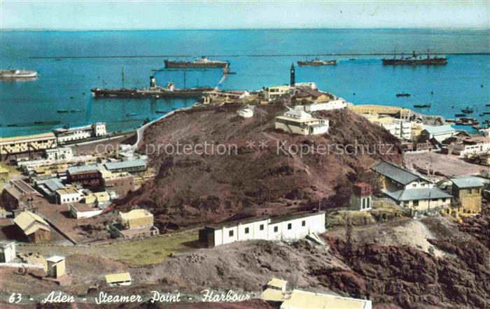ADEN Jemen Steamer Point Harbour aerial view