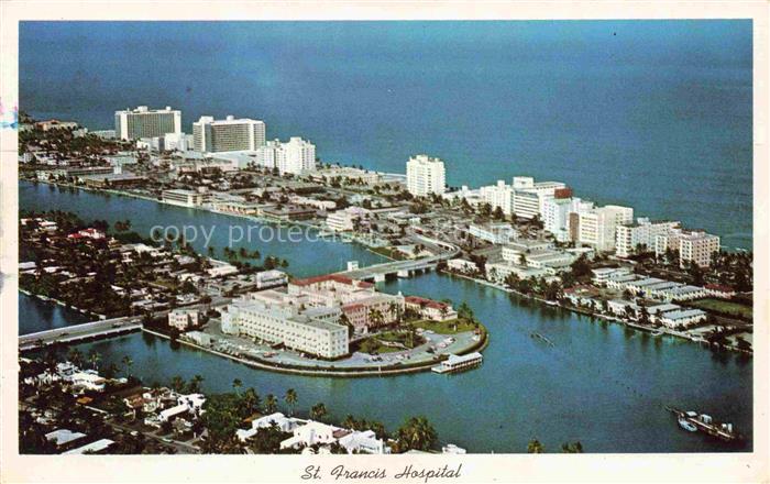 Miami Beach Florida USA St. Francis Hospital Deauville and Carillon Hotels aeria