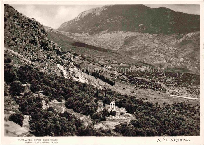 Delphes Delfos Delfi Delphi Greece Landschaftspanorama Tholos