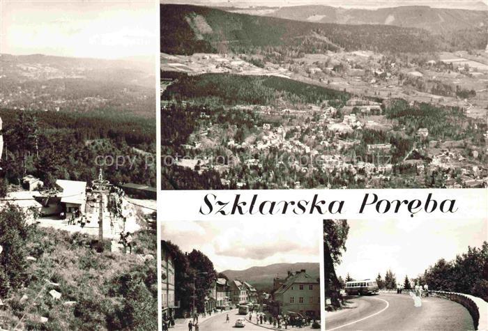 Szklarska Poreba Schreiberhau Riesengebirge PL Panorama Luftaufnahme Bergbahn Ha