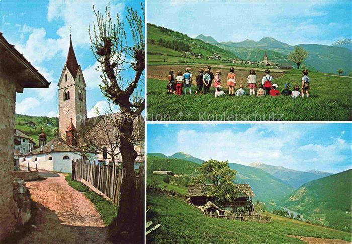 Muehlbach  Suedtirol Bolzano IT Gasthof Senoner Albergo Motiv mit Kirche Panoram