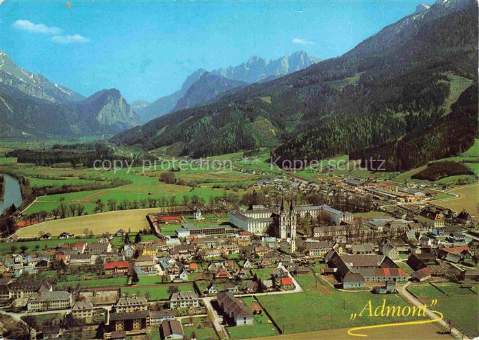 Admont Steiermark AT Panorama Luftkurort Sommerfrische Stift Admont Alpen