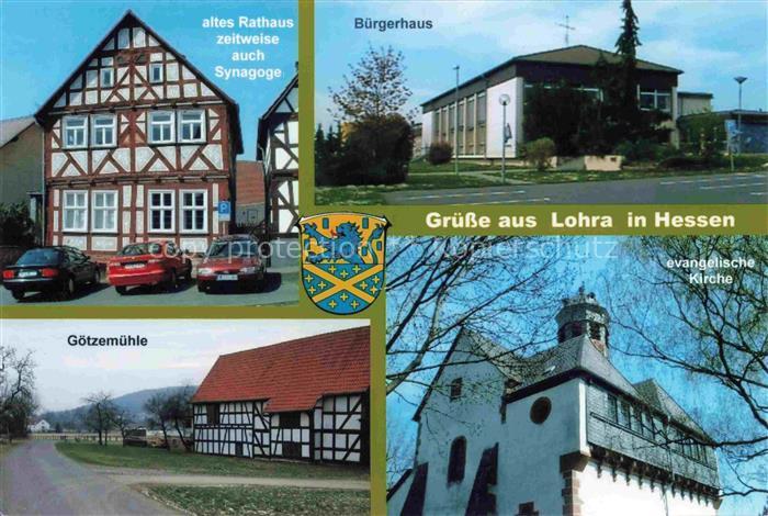 Lohra Marburg-Biedenkopf Hessen Rathaus Buergerhaus Goetzemuehle Kirche