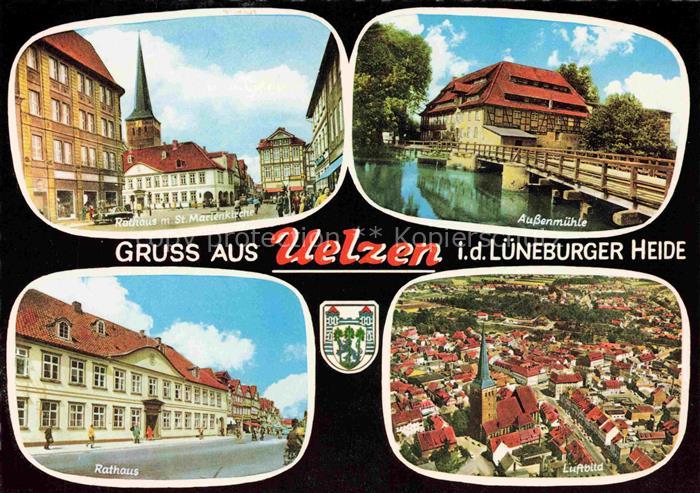 UELZEN Lueneburger Heide Hannover Niedersachsen Rathaus St. Marienkirche Aussenm