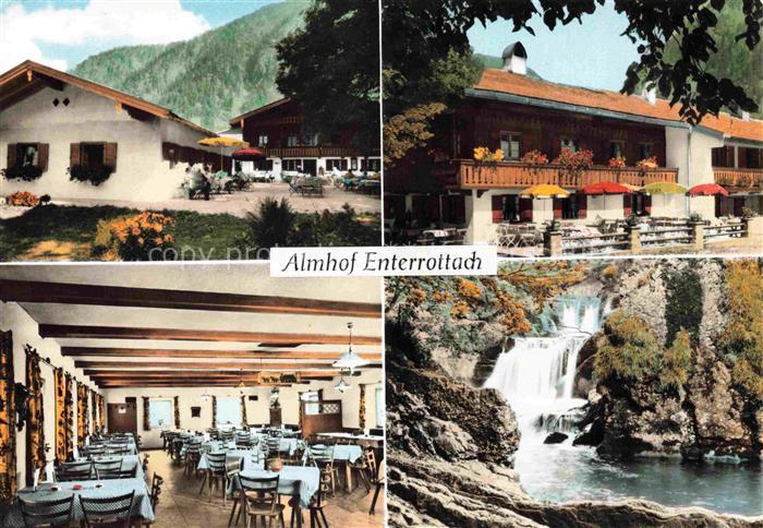 Enterrottach Rottach-Egern Bayern Almhof Gastraum Wasserfall