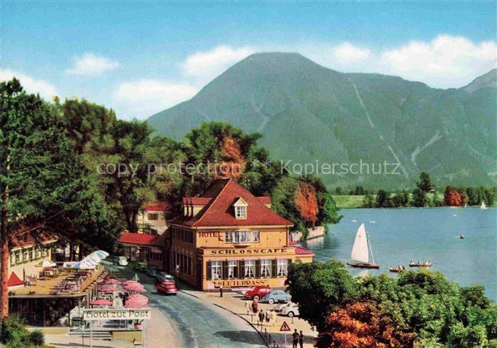 Tegernsee Bayern Seehotel Alte Post und Schlosscafé mit Wallberg