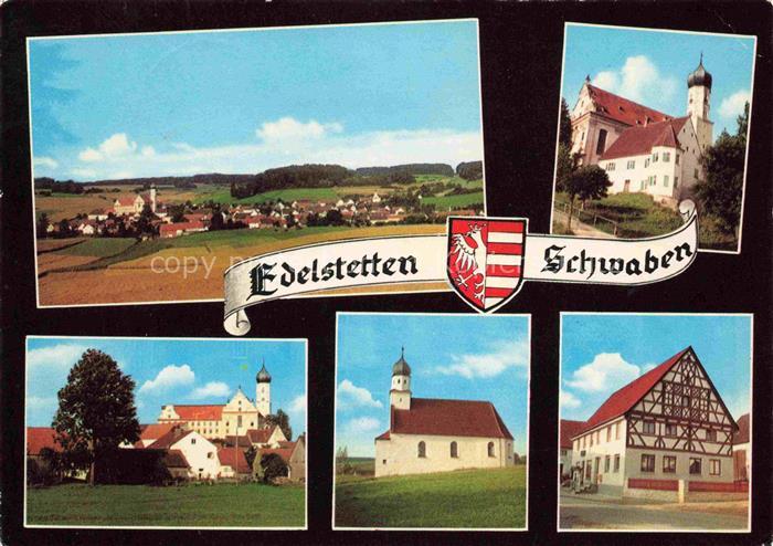 Edelstetten Neuburg Kammel Guenzburg Bayern Panorama Kirche Fachwerkhaus