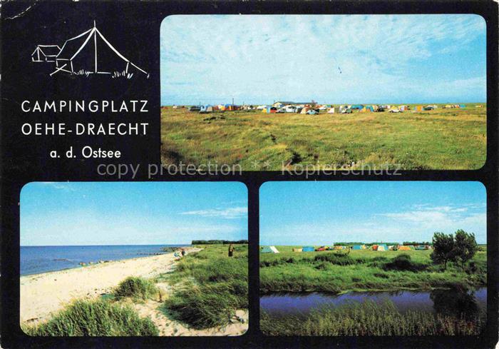 Draecht Oehe Hasselberg Schleswig-Holstein Campingplatz Strand Partie am Wasser